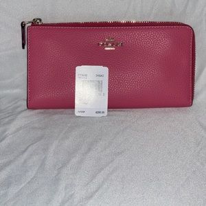 DOUBLE ZIP WALLET IN COLORBLOCK (COACH F77869)